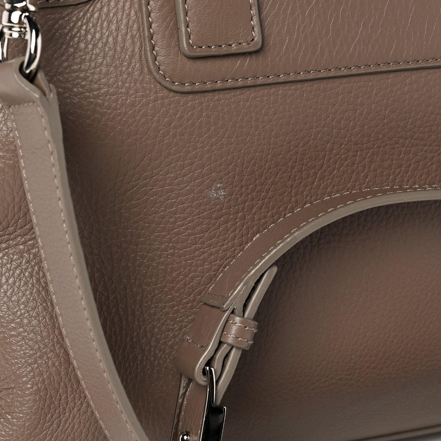 Calfskin Small Pandora Pure Flap Bag Mastic