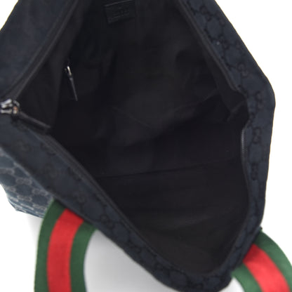 Gucci Nylon Monogram Large Web Handle Vertical Tote Black 5 of 12