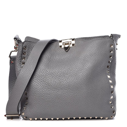 Valentino Garavani Pebbled Calfskin Small Rockstud Flip-Lock Messenger Bag Pebble 1 of 10