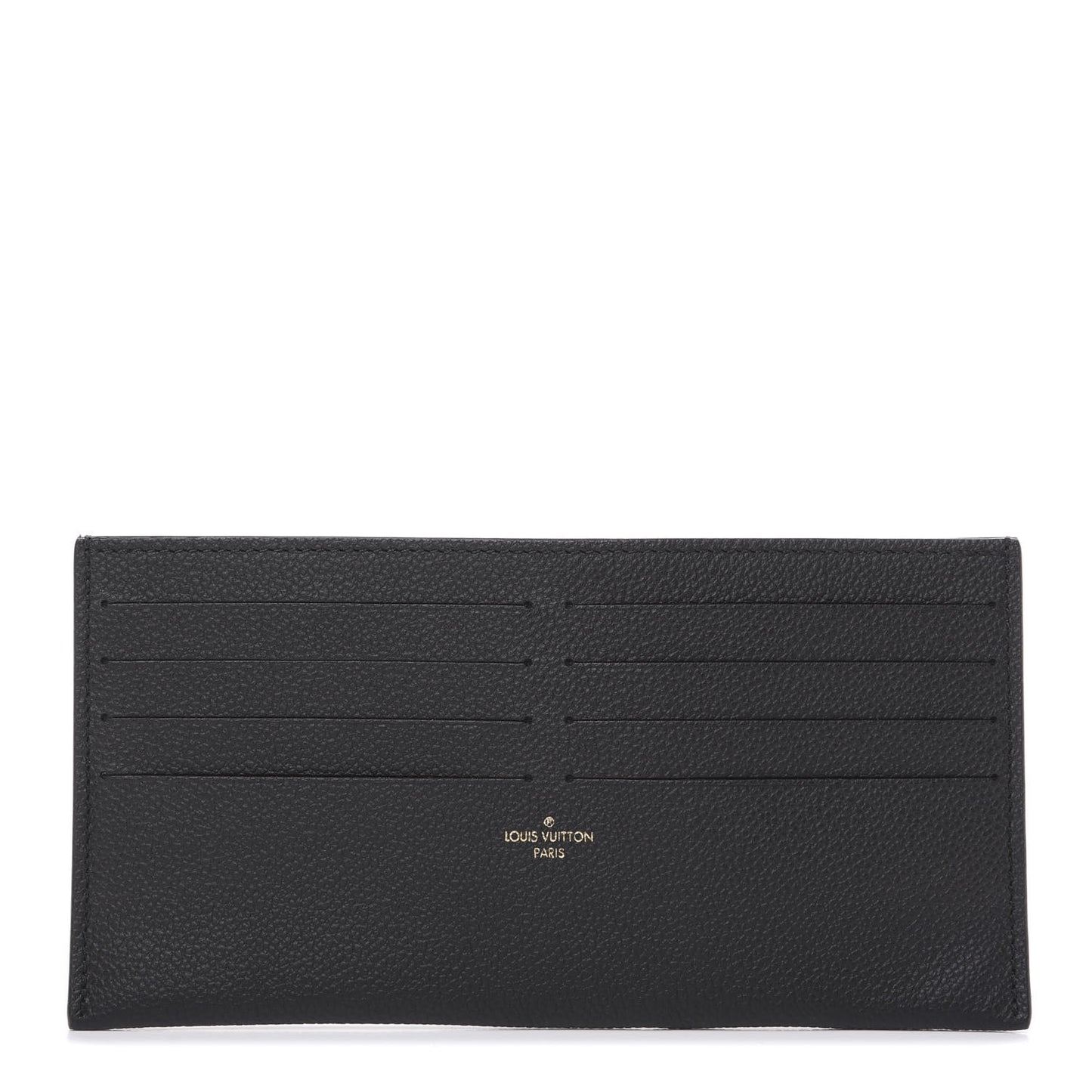 Calfskin Felicie Chain Wallet Card Holder Insert Black