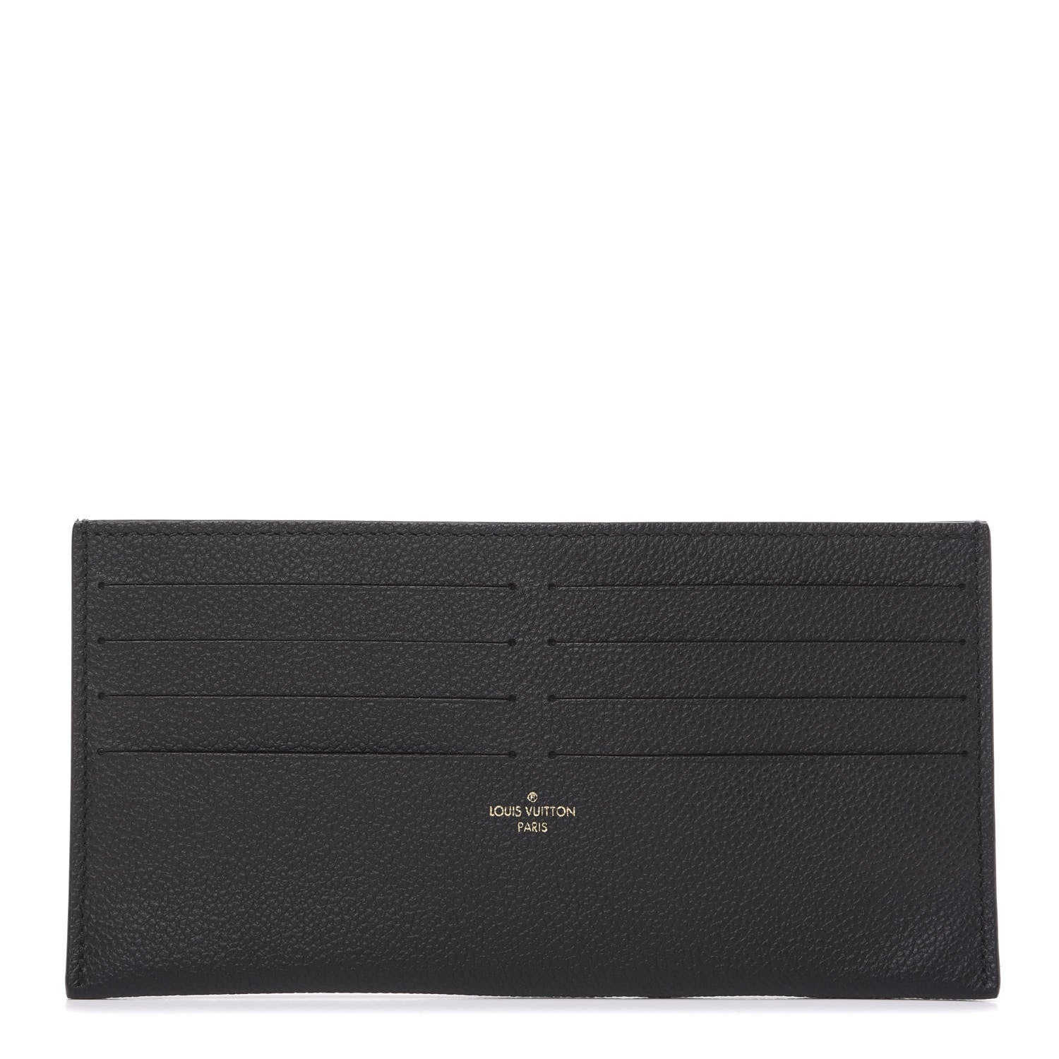 Louis Vuitton Calfskin Felicie Chain Wallet Card Holder Insert Black 1 of 5