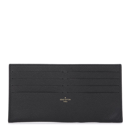 Louis Vuitton Calfskin Felicie Chain Wallet Card Holder Insert Black 1 of 5