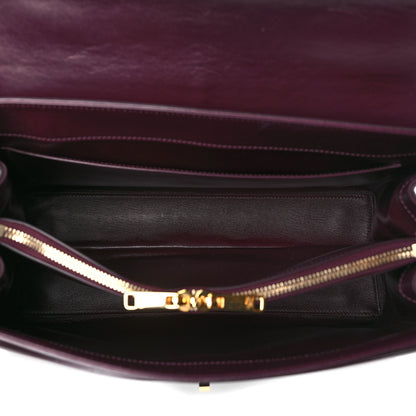 Celine Satinated Calfskin Medium 16 Top Handle Bag Light Burgundy 5 of 10