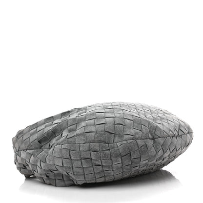 Bottega Veneta Suede Calfskin Intrecciato Teen Jodie Hobo Thunder 7 of 16