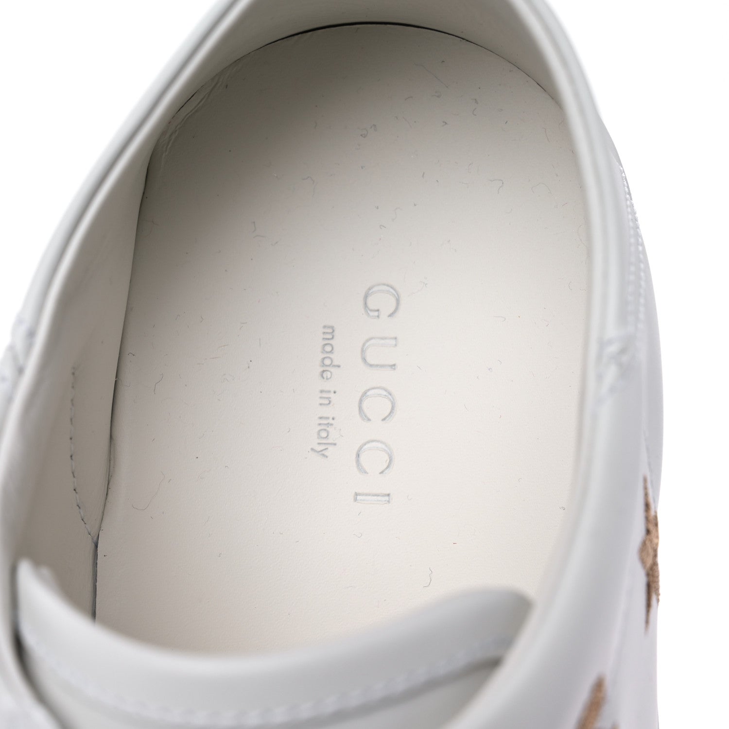 Gucci Calfskin Bee Star Embroidered Sylvie Web Ace Sneakers 39 White 9 of 9