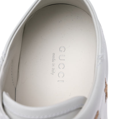 Gucci Calfskin Bee Star Embroidered Sylvie Web Ace Sneakers 39 White 9 of 9