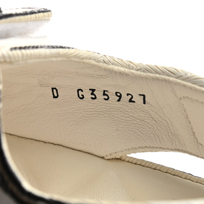 Chanel Calfskin Printed Velcro Dad Sandals 38 White Black 8 of 10