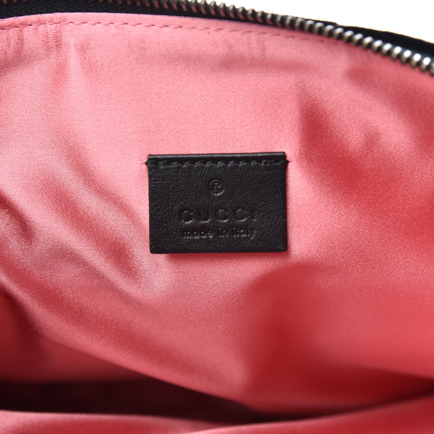 Velvet Matelasse GG Marmont Zip Pouch Black