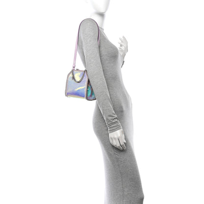 Stella McCartney Holographic Faux Leather Mini Falabella Silver 2 of 11