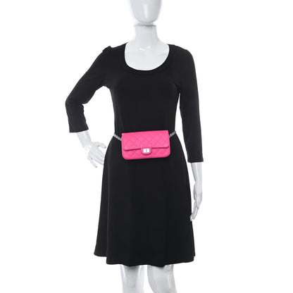 Chanel Goatskin Quilted 2.55 Reissue Flap Belt Bag Fluorescent Pink 2 of 12