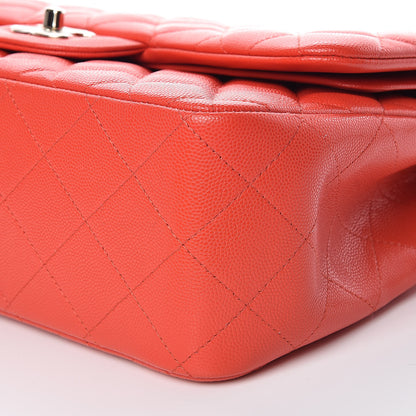 Chanel Caviar Quilted Jumbo Double Flap Red 9 of 10