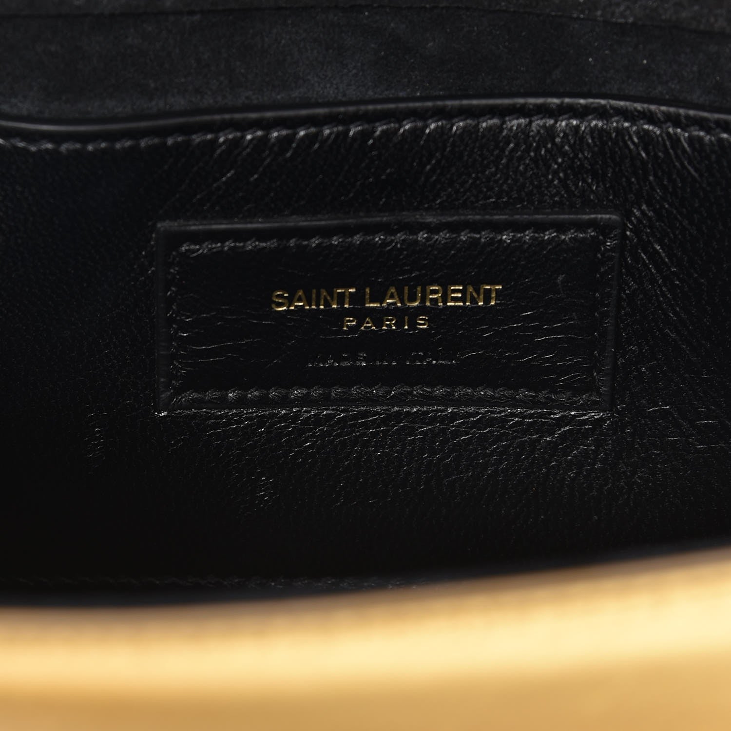 Saint Laurent Metallic Calfskin Small Classic Monogram Kate Tassel Satchel Gold 6 of 7