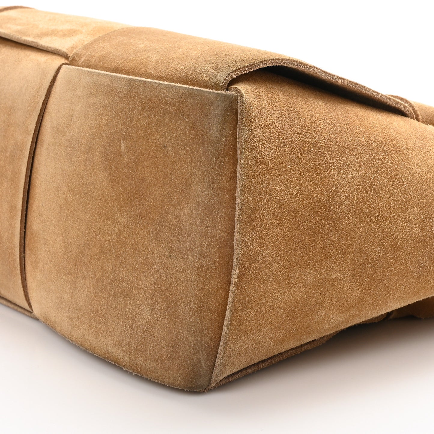 Suede Maxi Intrecciato Small Arco Tote Brown