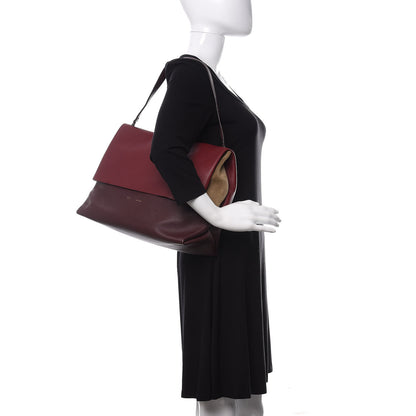 Celine Calfskin Suede All Soft Shoulder Bag Burgundy 2 of 17