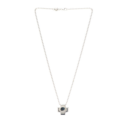 Tiffany Sterling Silver Square Cross Pendant Necklace 3 of 4