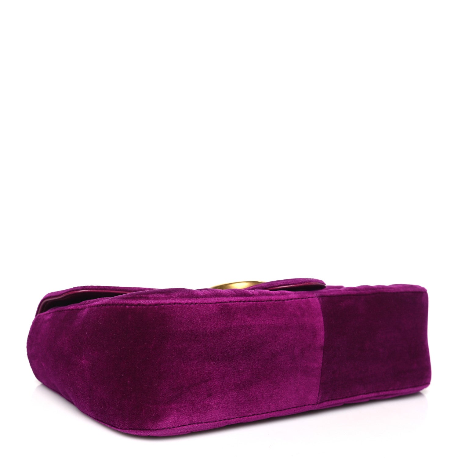 Gucci Velvet Matelasse Small GG Marmont Shoulder Bag Fuchsia Violet Cyclamen 4 of 10