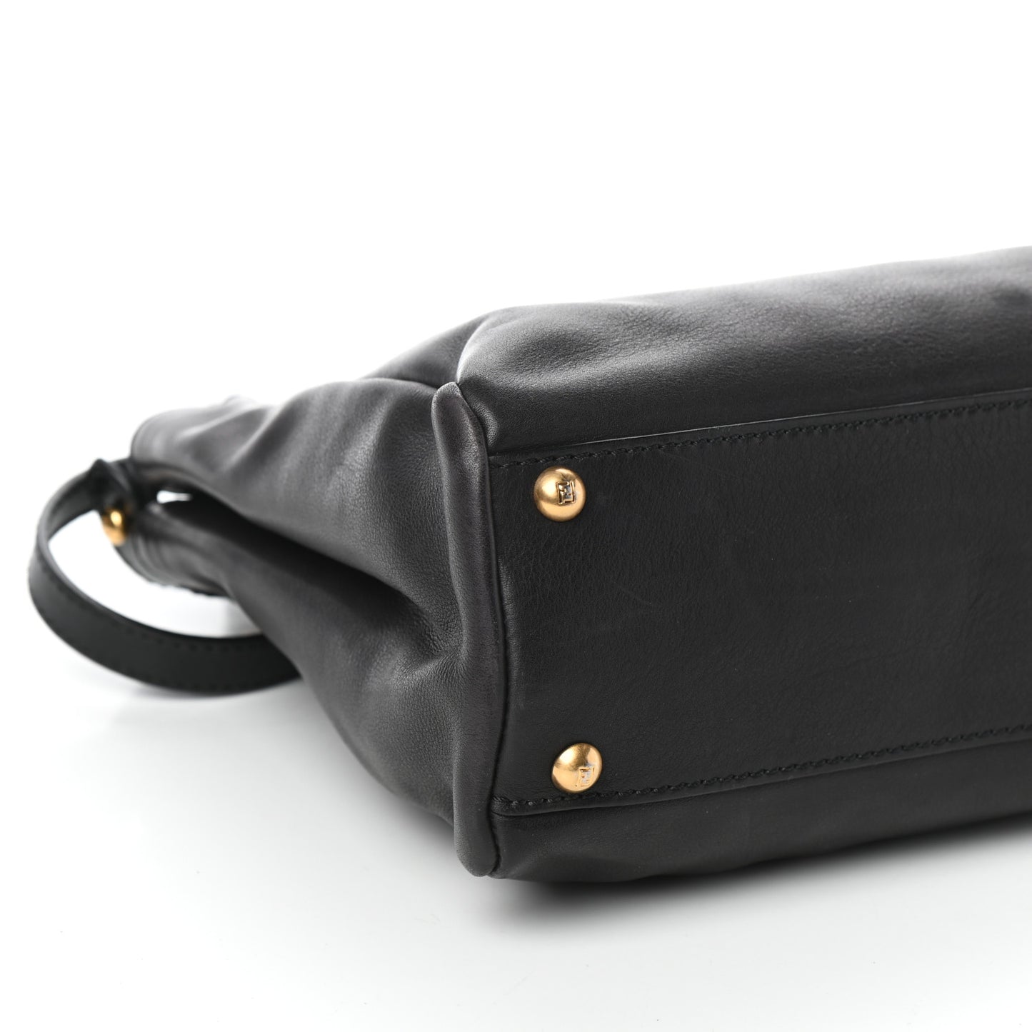 Vitello Saddle Medium Peekaboo Iconic Satchel Black