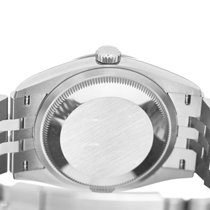 Rolex Stainless Steel 18K White Gold Diamond 36mm Oyster Perpetual Datejust Watch Bright Blue 126234 4 of 5