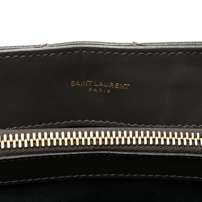 Saint Laurent Calfskin Y Quilted Monogram Medium Loulou Chain Satchel Pebble 6 of 11