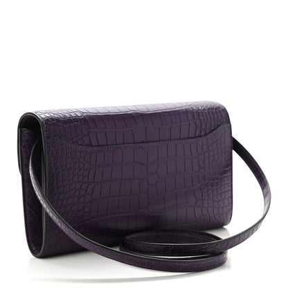 Hermes Matte Alligator Constance Long Wallet To Go Amethyst 3 of 7