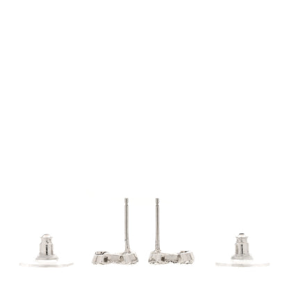Chanel Crystal CC Earrings Silver 3 of 6