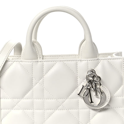 Christian Dior Calfskin Macrocannage Mini Book Tote White 8 of 11