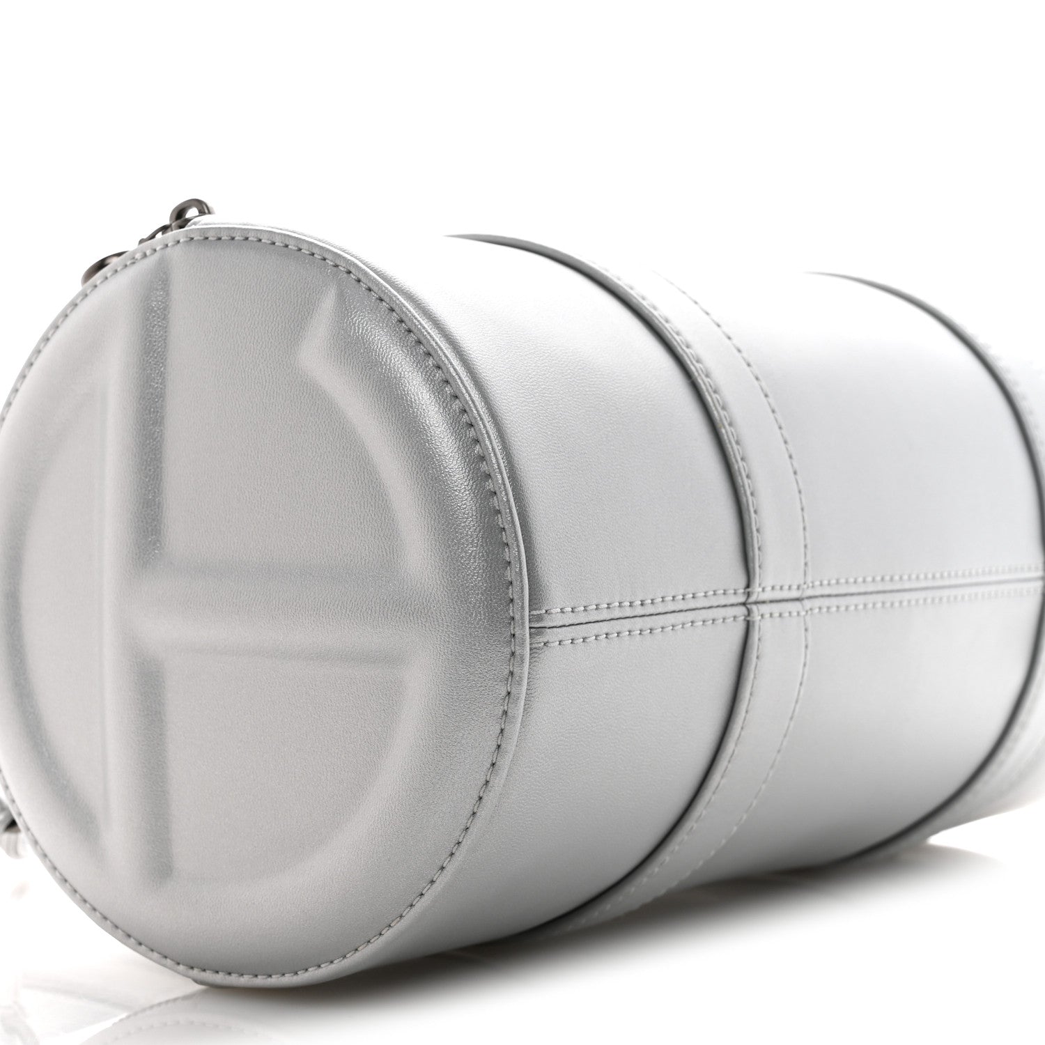 Telfar Vegan Leather Medium Duffle Silver 8 of 9