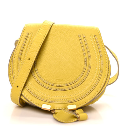 Chloe Calfskin Mini Marcie Round Crossbody Bag Neon Yellow Neon Yellow 1 of 9