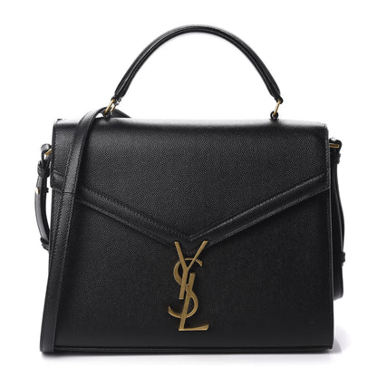 Saint Laurent Grain de Poudre Medium Classic Monogram Cassandra Top Handle Black Rouge Legion 1 of 11