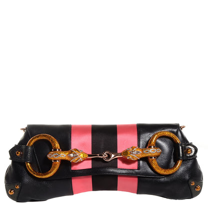 Gucci Leather Limited Edition Tom Ford Snake Horsebit Clutch Black 1 of 7