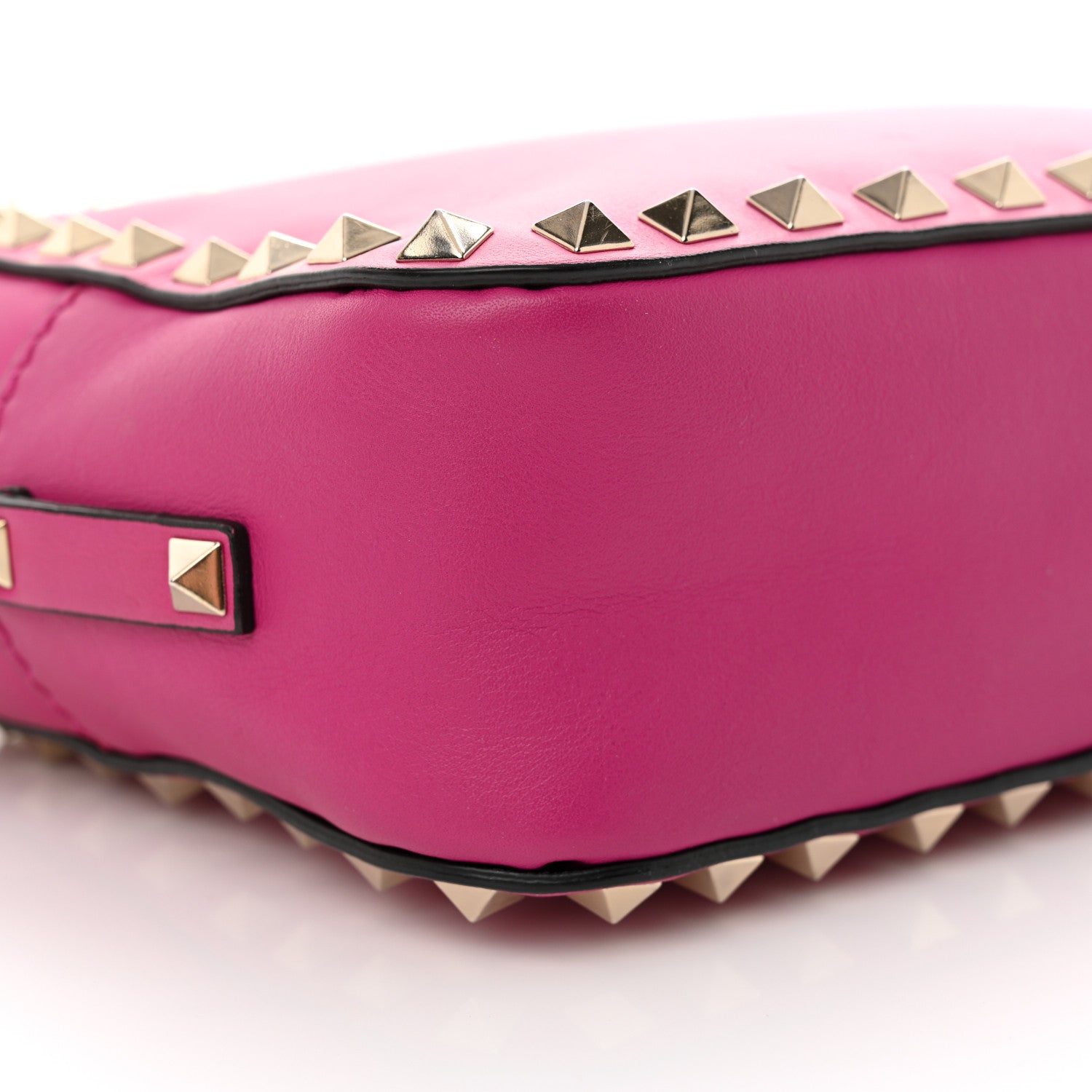 Valentino Garavani Calfskin Rockstud Camera Crossbody Bag Rose Violet 9 of 12