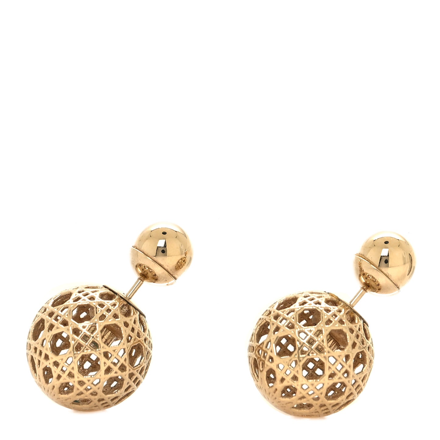 Cannage Mise En Dior Tribal Earrings Gold