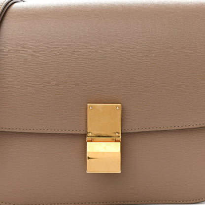 Celine Liege Calfskin Medium Classic Box Flap Bag Taupe 7 of 10
