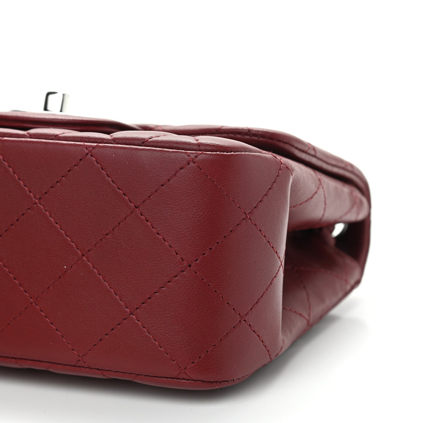 Lambskin Quilted Mini Square Flap Bordeaux
