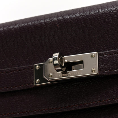 Hermes Chevre Mysore Kelly Longue Wallet Raisin 11 of 13