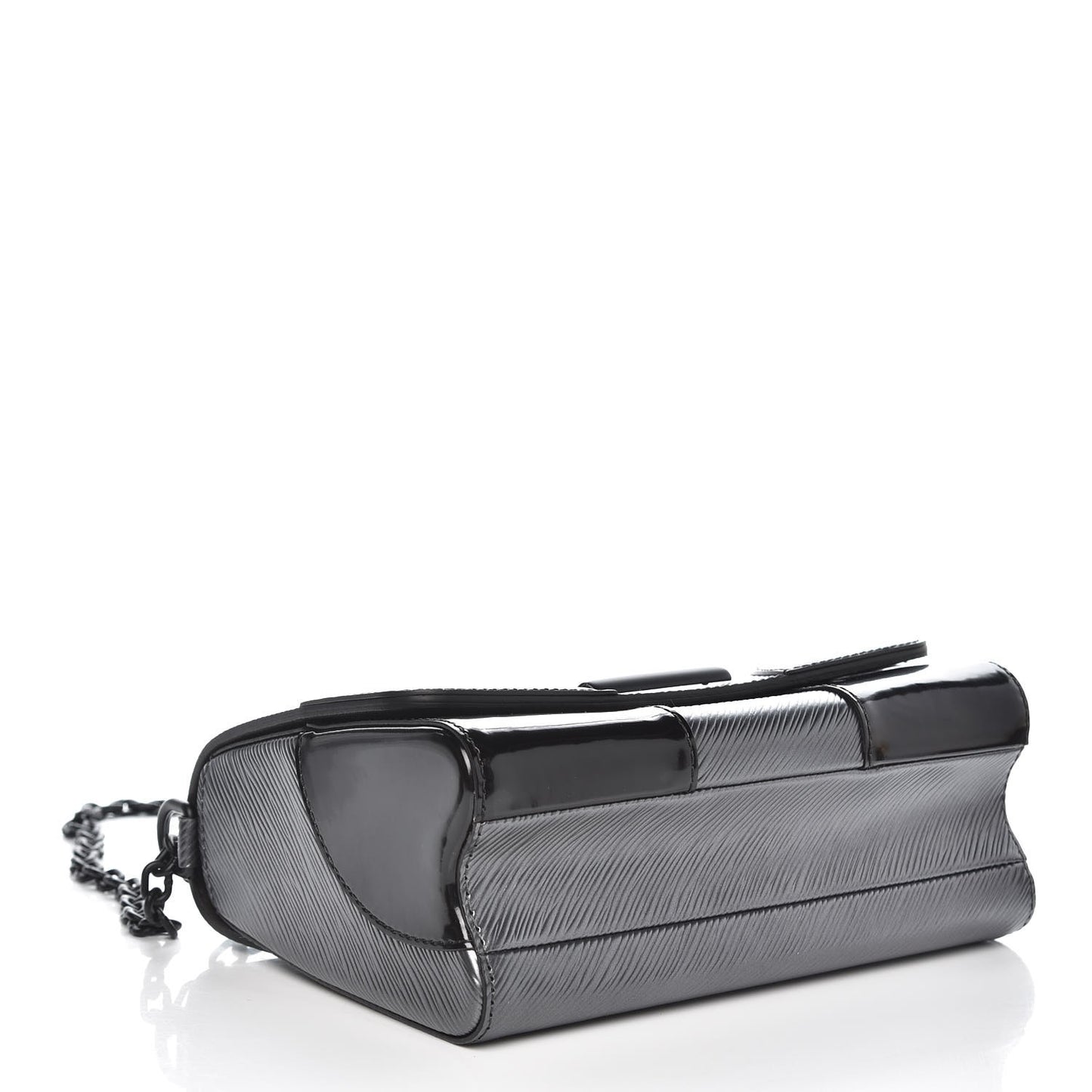 Epi Patent Twist Shoulder Bag MM Anthracite Nacre