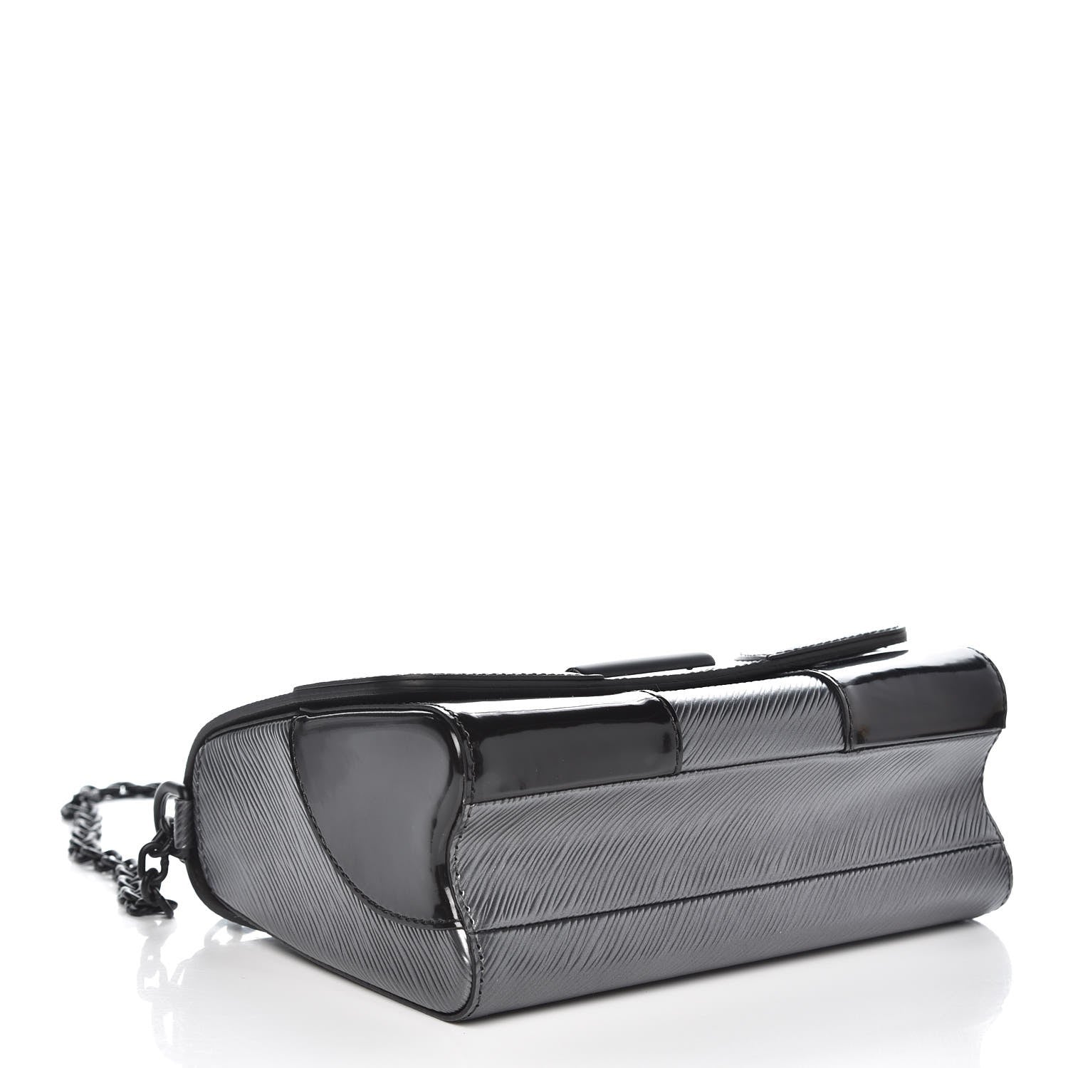 Louis Vuitton Epi Patent Twist Shoulder Bag MM Anthracite Nacre 4 of 6