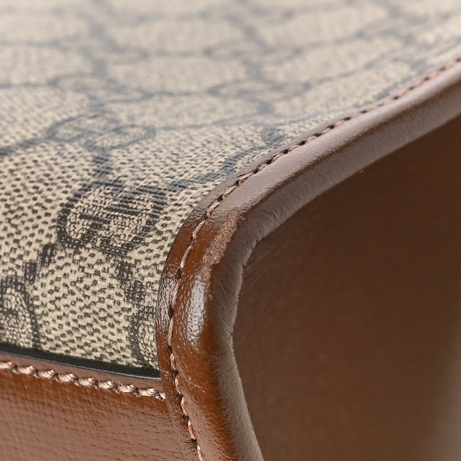 Gucci GG Supreme Monogram Azalea Calfskin Medium Retro Interlocking G Tote Bag Beige Ebony Brown Sugar 9 of 9