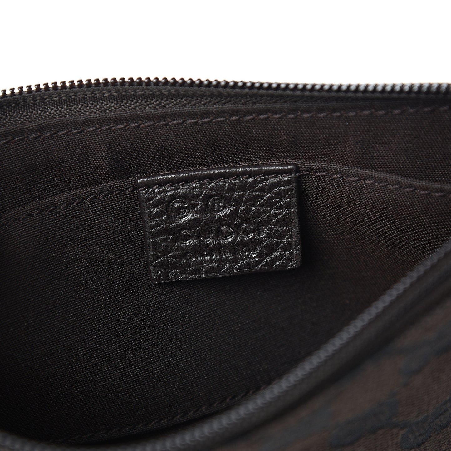 Monogram Studded Chain Clutch Dark Brown