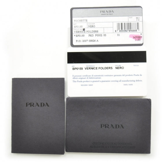 Vernice Oversized Folders Clutch Black