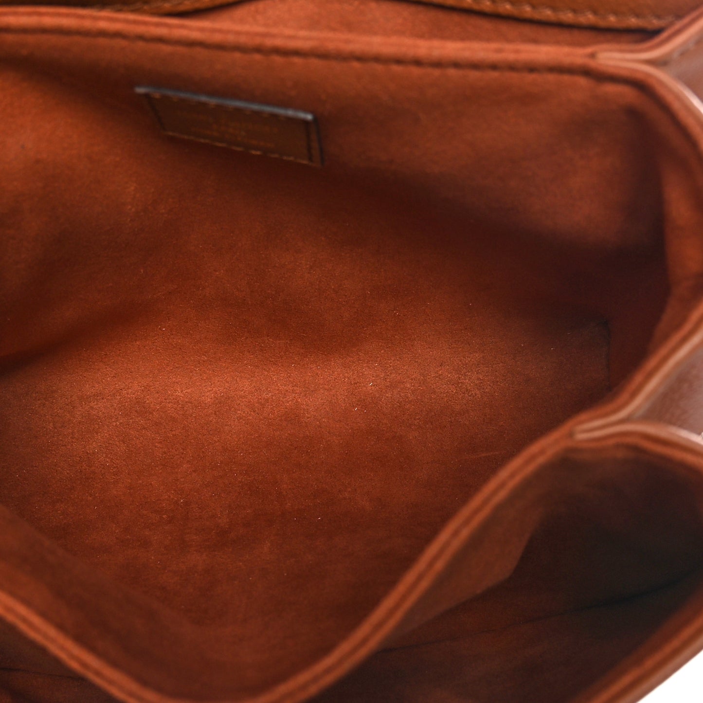 Grained Calfskin Lockme Oxford Cognac