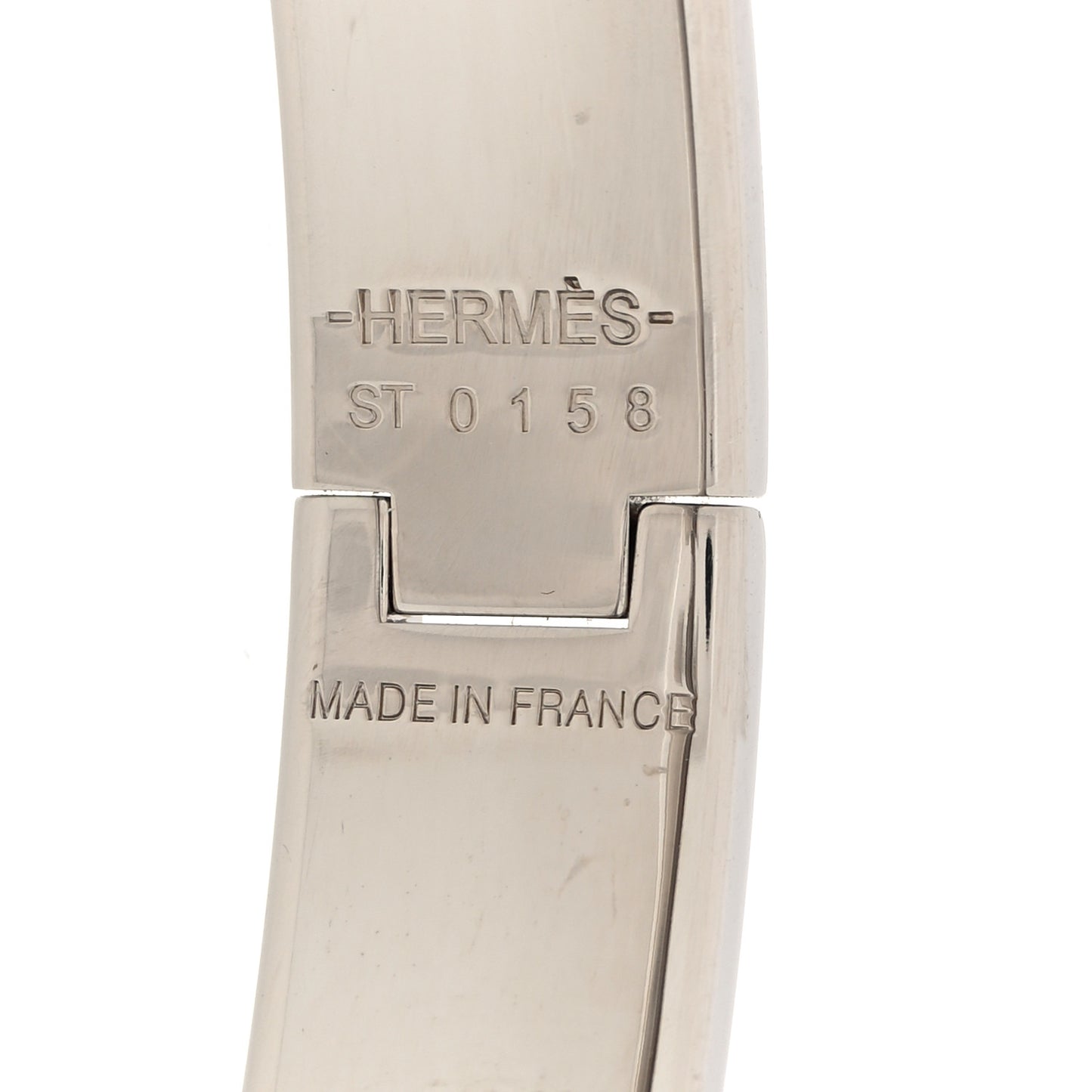 Enamel Narrow Clic Clac H Bracelet White