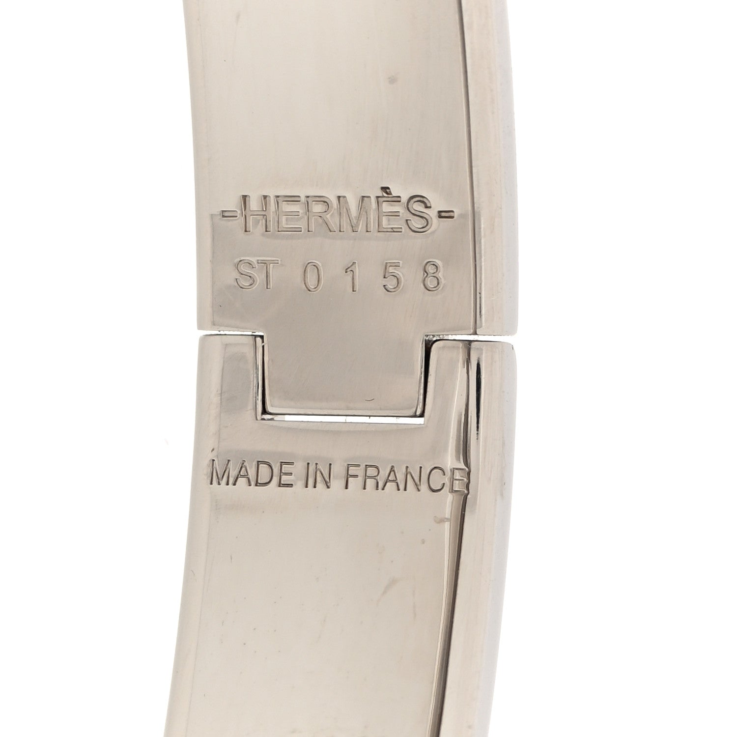 Hermes Enamel Narrow Clic Clac H Bracelet White 4 of 5