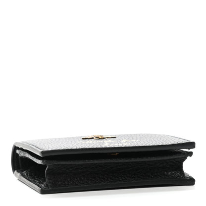 Gucci Pebbled Calfskin Animalier Card Case Black 4 of 7