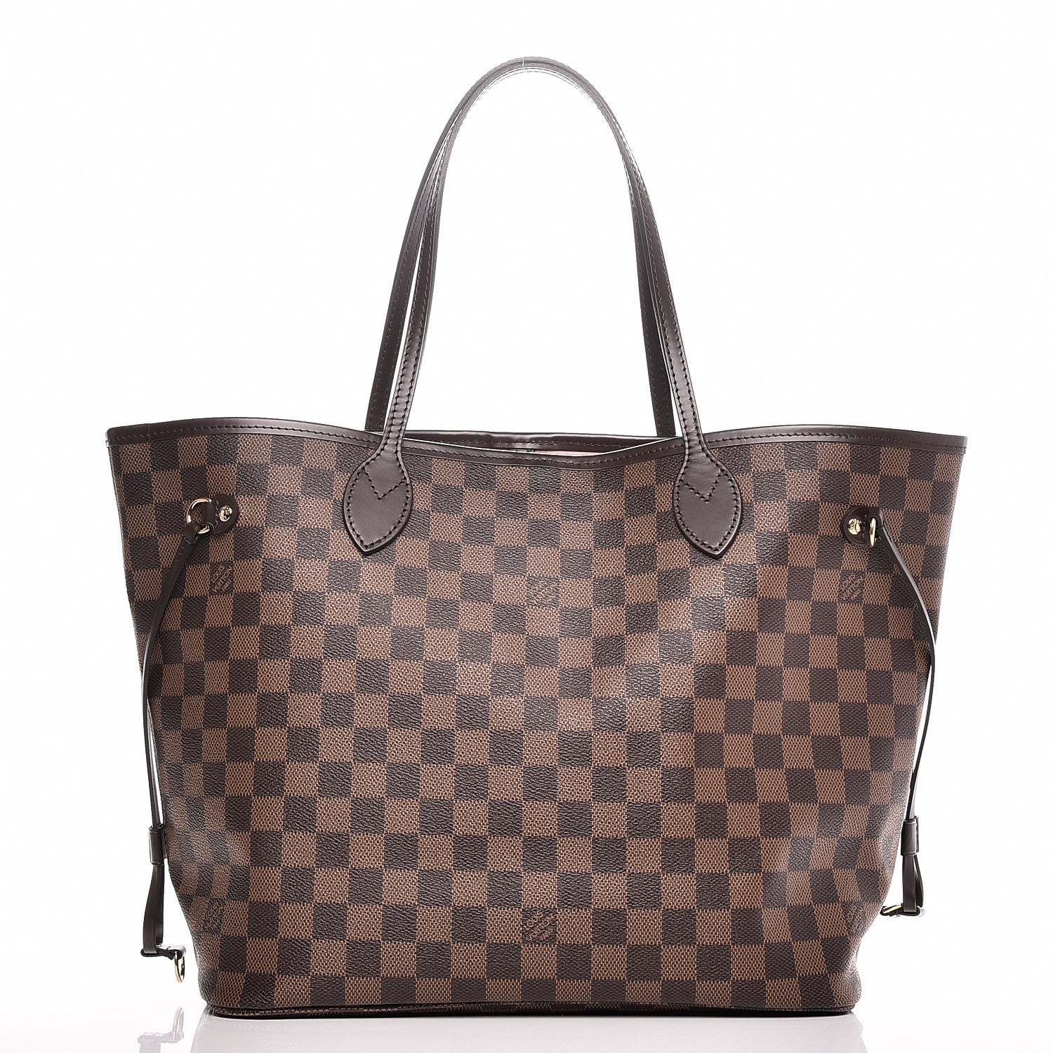 Louis Vuitton Damier Ebene Neo Neverfull MM Rose Ballerine 1 of 8