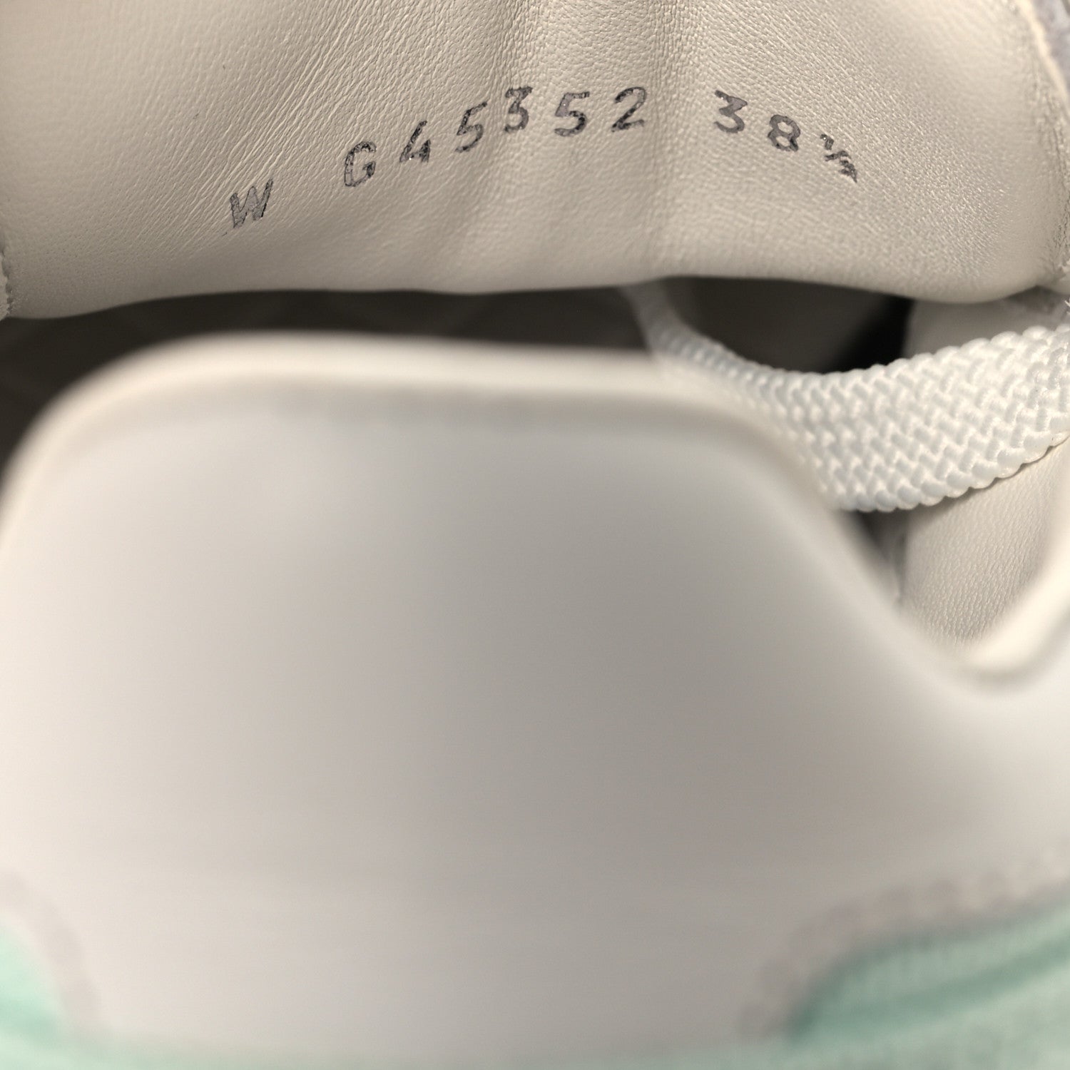 Chanel Cotton Sneakers 38.5 Light Turquoise White 7 of 9