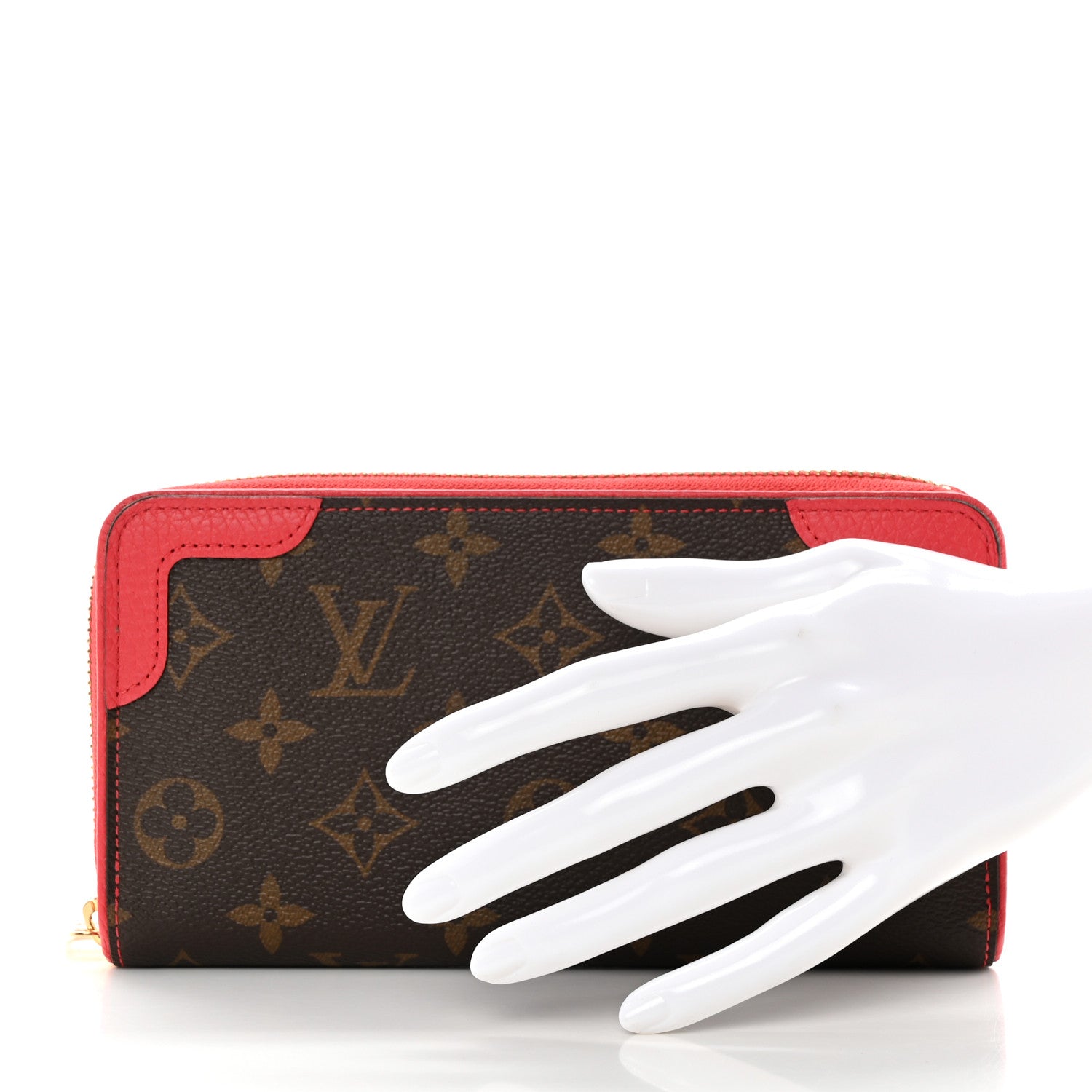 Louis Vuitton Monogram Retiro Zippy Wallet Cherry 2 of 11