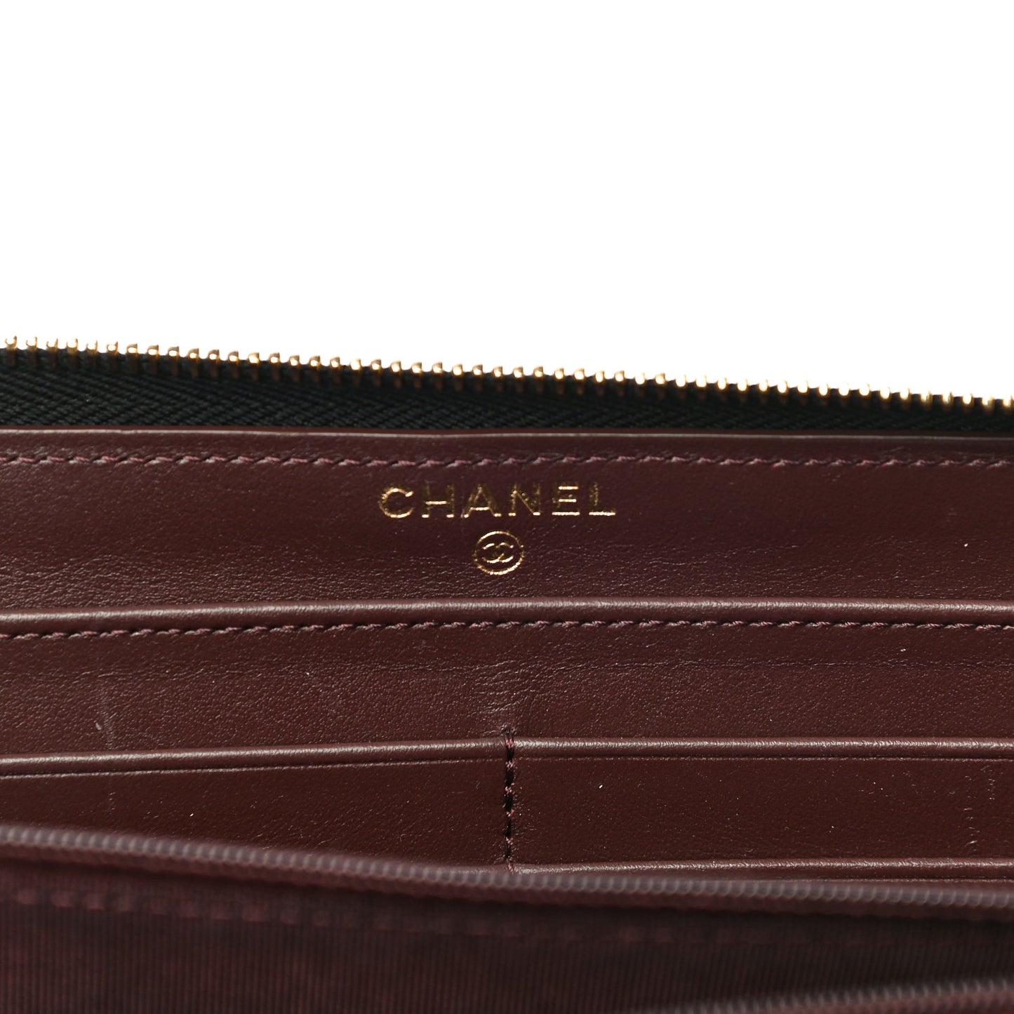 Caviar Quilted Large Gusset Zip Around Wallet Black