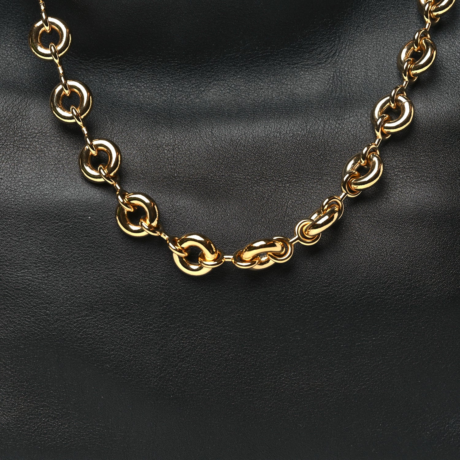 Loewe Mellow Nappa Donut Chain Flamenco Knot Clutch Black 8 of 10