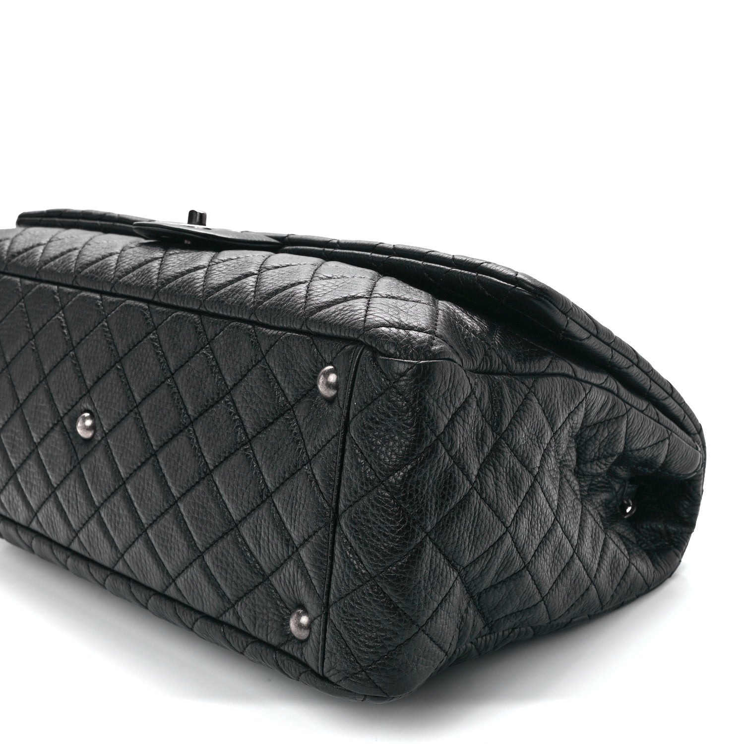 Chanel Calfskin Quilted XXL Travel Flap Bag Black 9 of 9